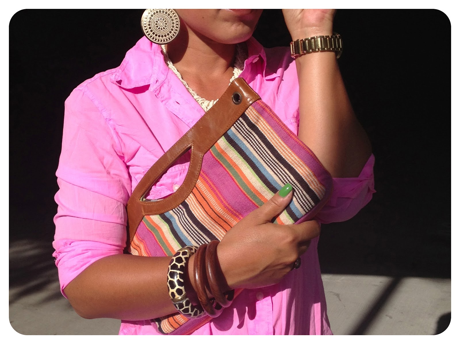 Neon Boyfriend Shirt & Bermuda Shorts + Make The Look Fashion
