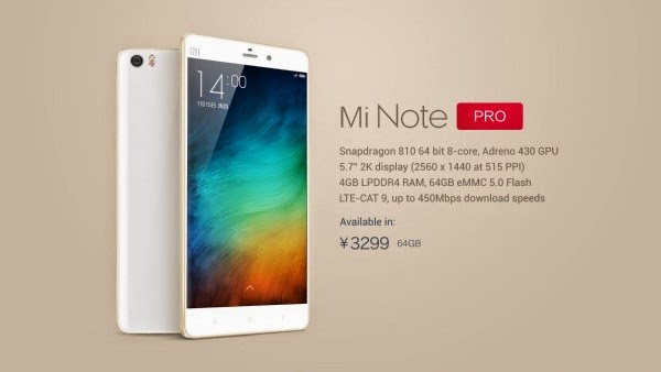 harga Xiaomi Mi Note Pro harga Xiaomi Mi Note Pro terbaru 2015