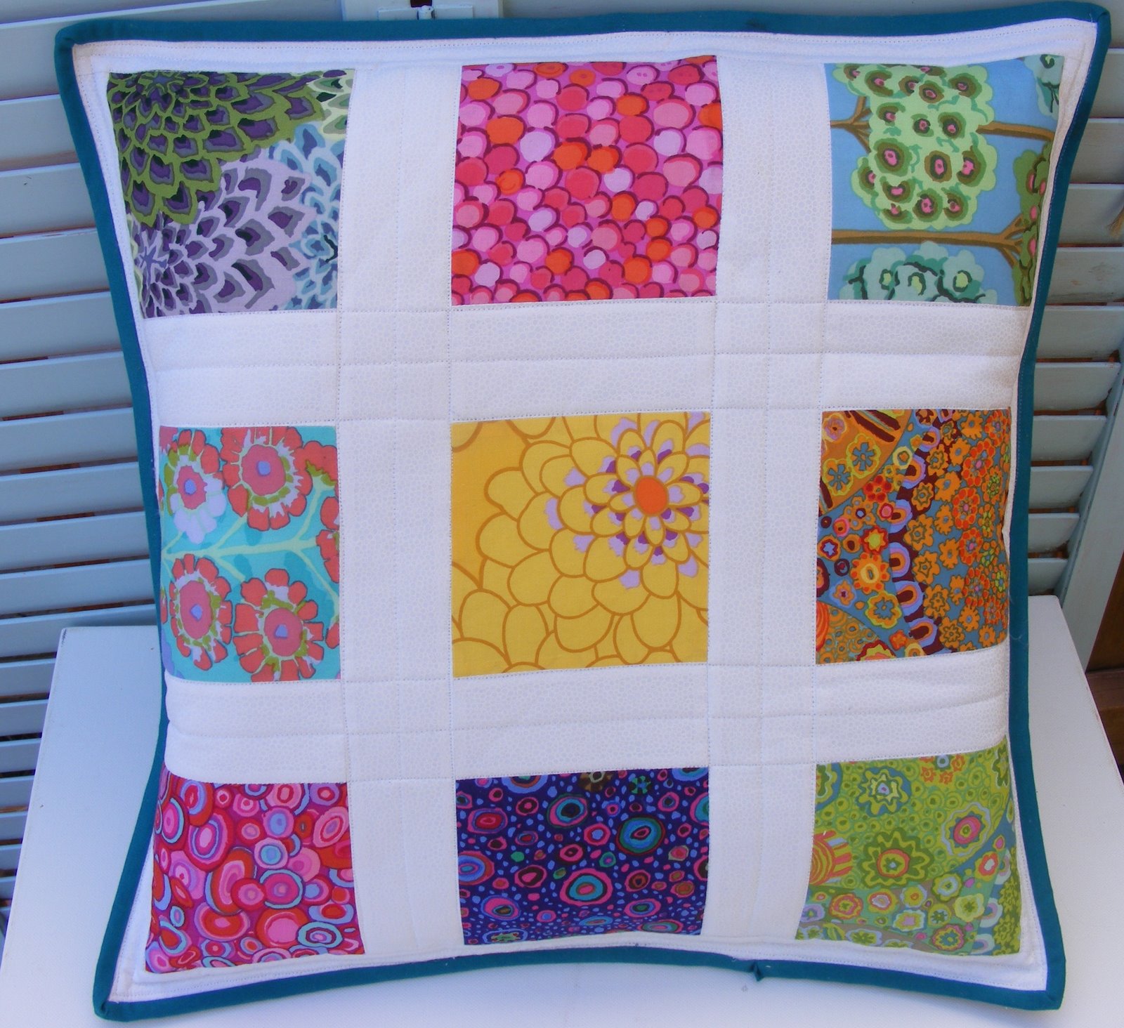 Quilted Cupcake Windowpane Pillow