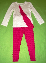 Handmade Girls Ruffled Leggings