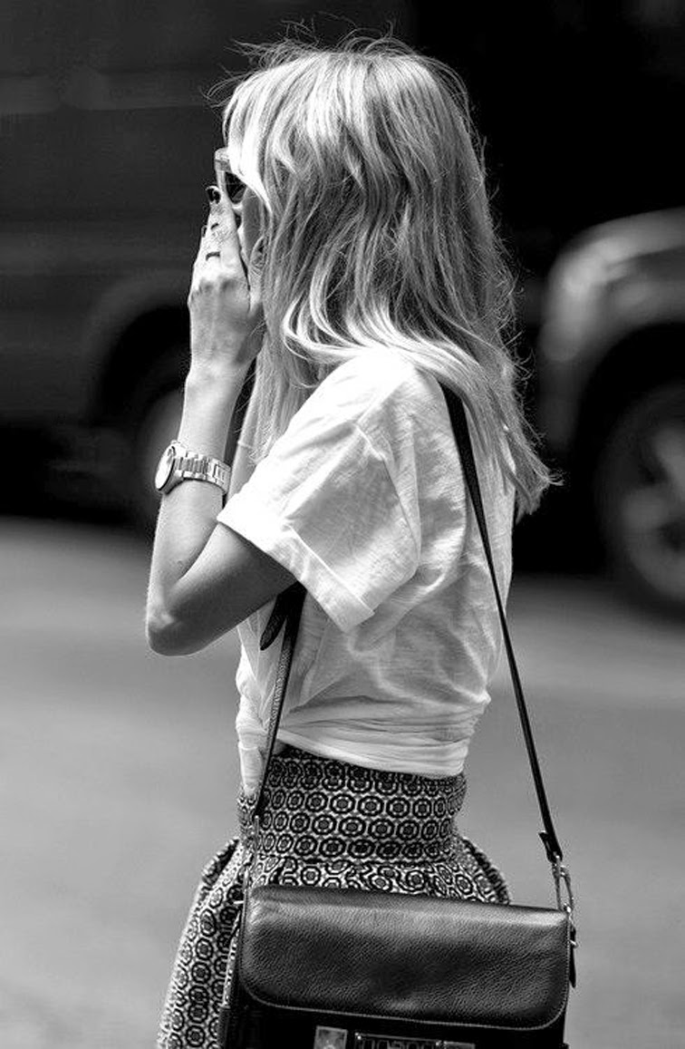 Street style, blond boho chic, Proenza Schouler crossbody bag Street style, blond boho chic, Proenza Schouler crossbody bag