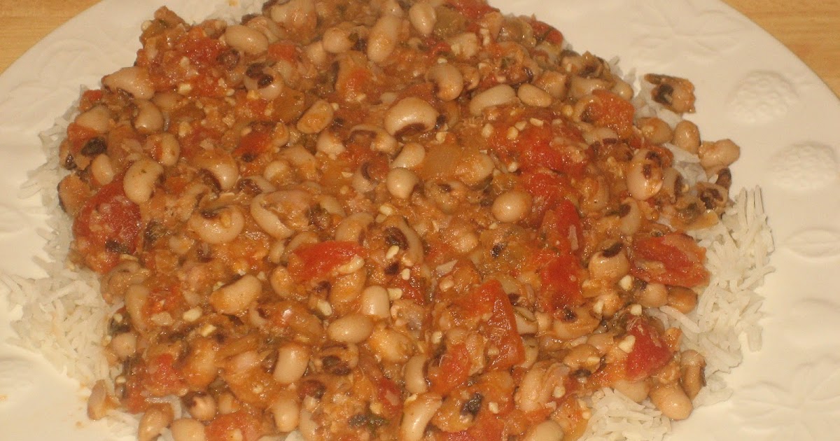 stuffedveggies Indian Spiced Blackeye Peas over Rice