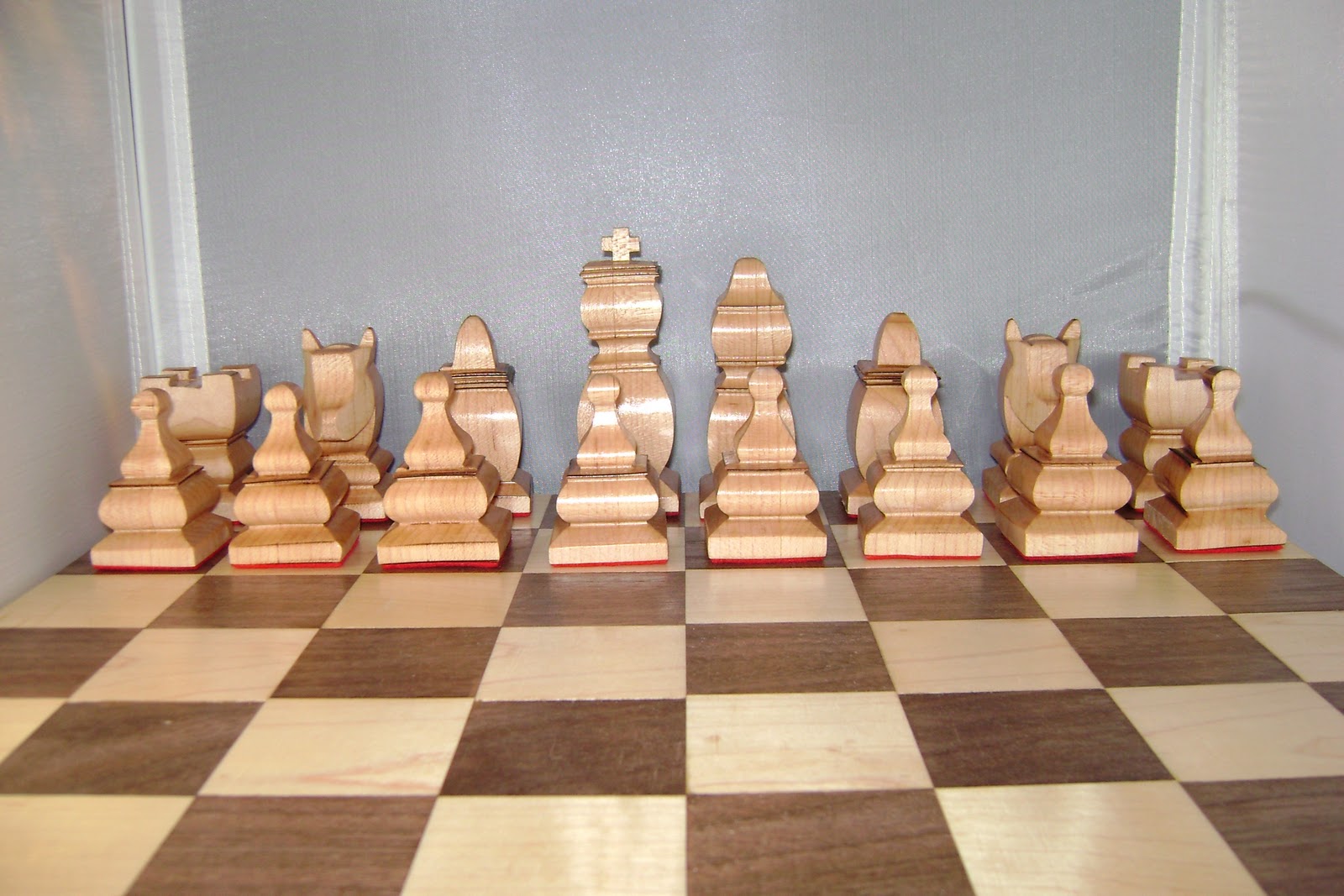 Adirondack Scollsawer My 2nd Brown Maple and Walnut Chess Set