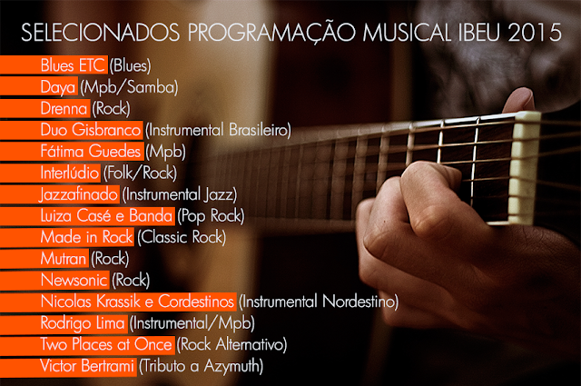 Selecionados Edital2015 Musica Selecionados Programação Ibeu 2015 - Auditório Copacabana e Filiais