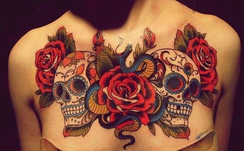 Tatuajes Dela Santa Muerte Con Rosas