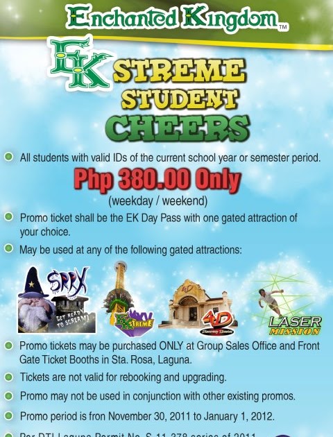 Enchanted kingdom discount coupons