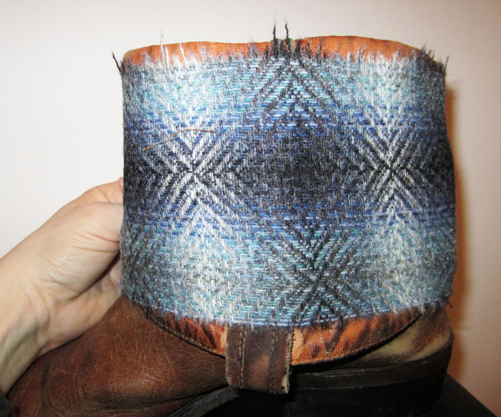 hocus.kocis DIY. navajo blanket buckle boots.