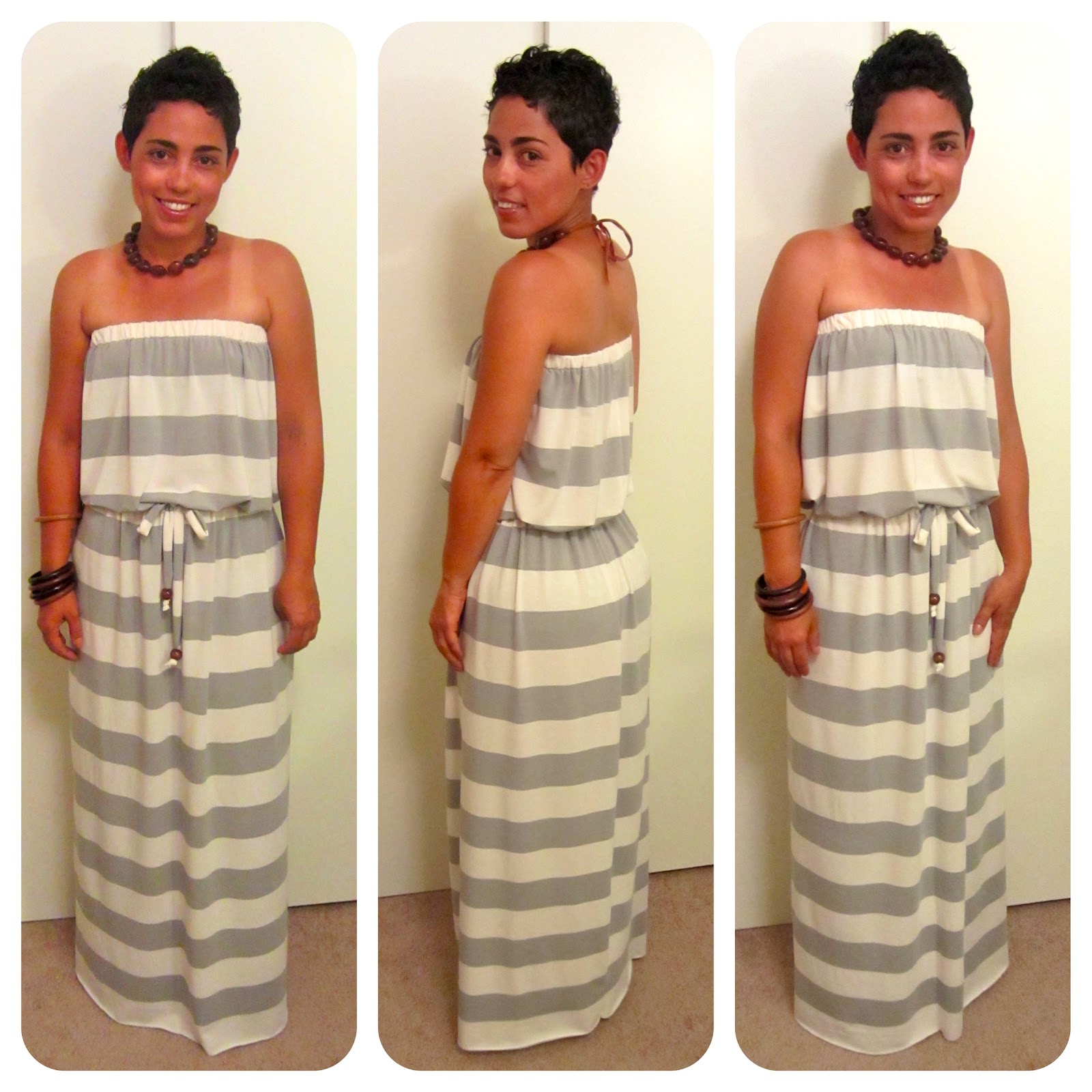 tan maxi dress