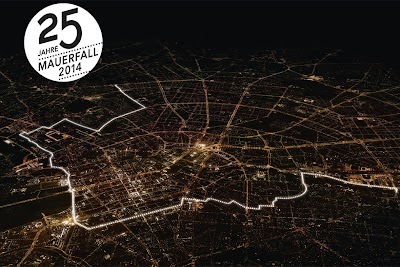 25° Anniversario della caduta del Muro di Berlino Foto Aerea