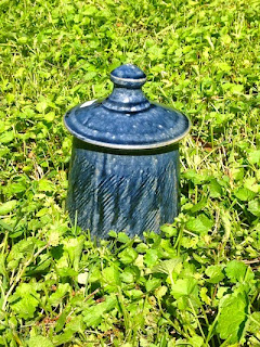 Blue Glazed Lidded Jar by Future Relics Pottery