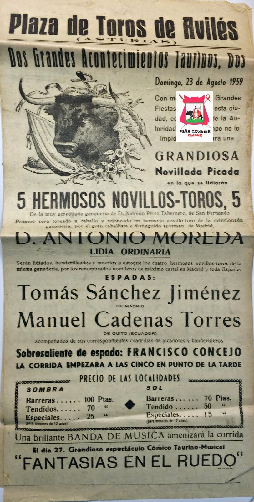 AVILÉS CARTEL DE TOROS