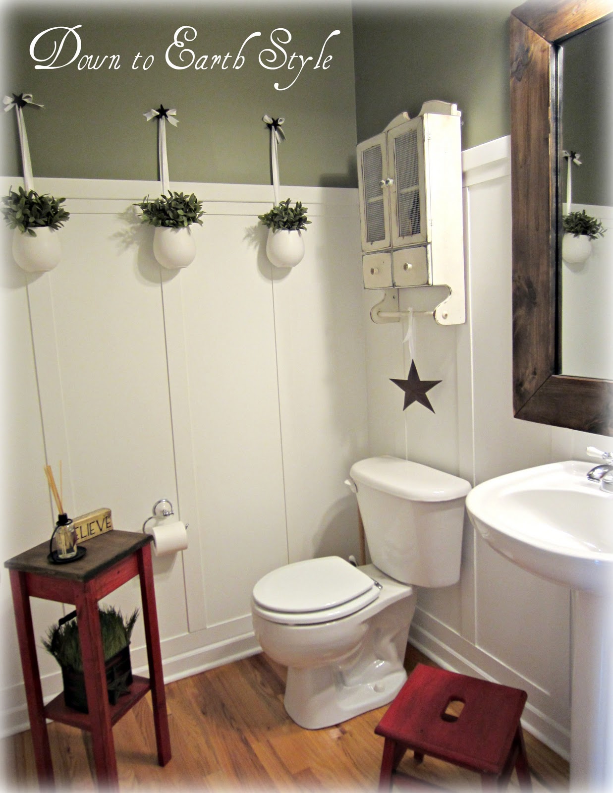 Down to Earth Style Board & Batten Bathroom