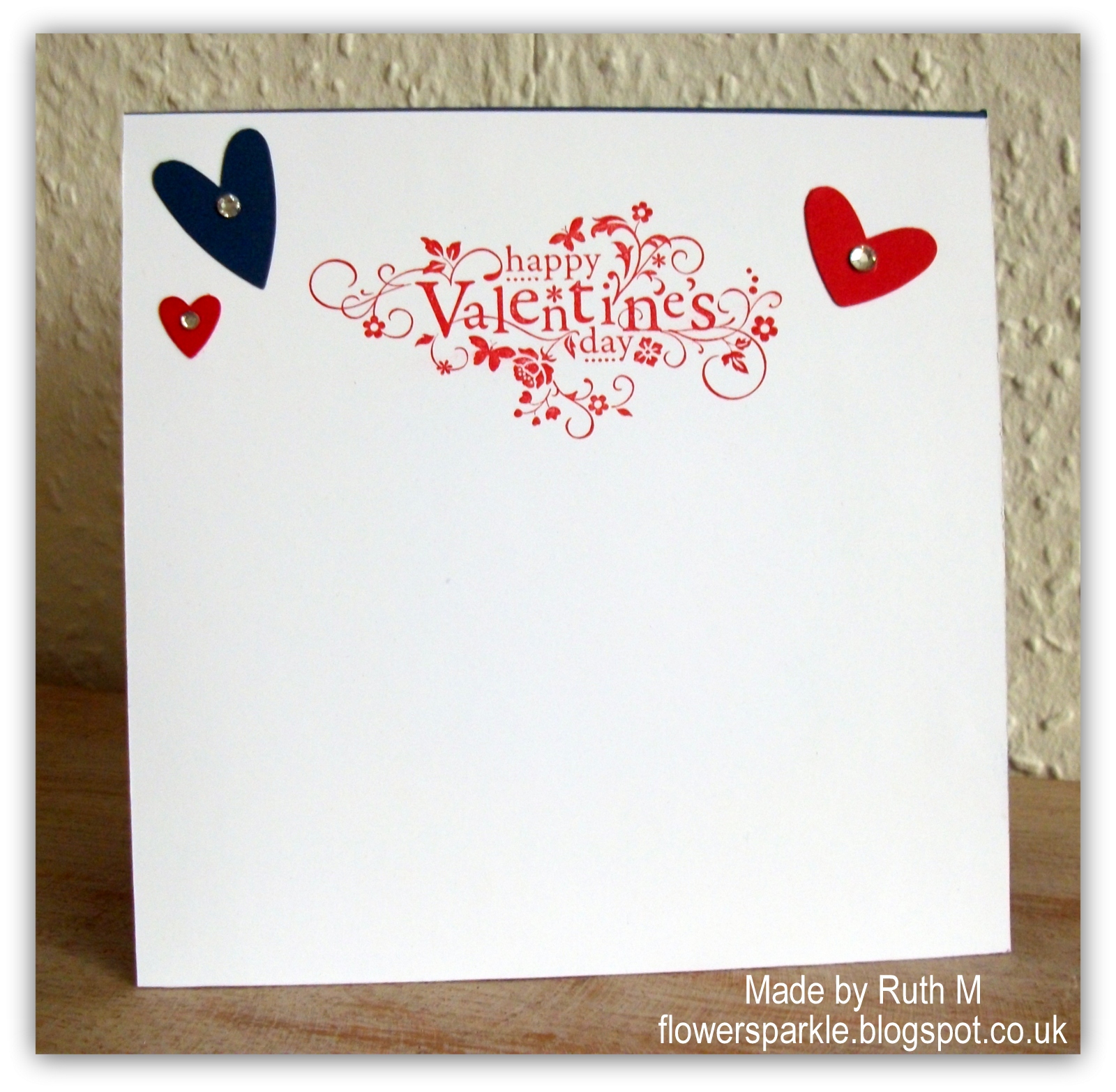 Flower Sparkle: Valentine Card For Hubby