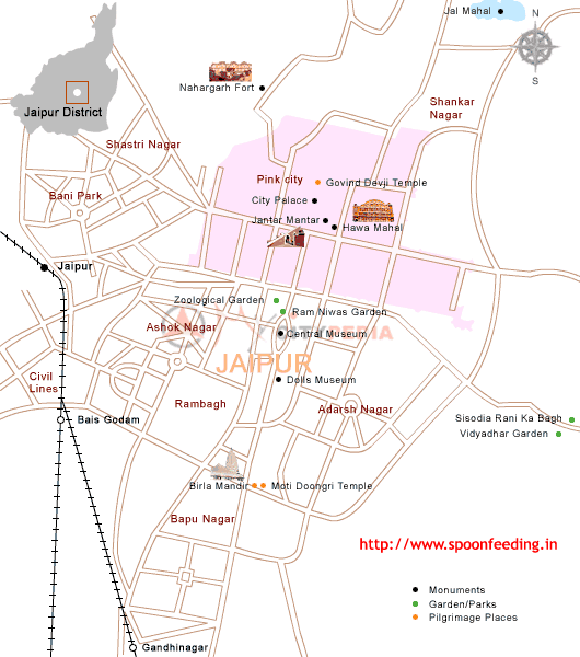 Jaipur Map With Tourist Places Tourist Places In Jaipur - India: The Complete Guide Of Jaipur Tourist  Attractions And Information For Foreign Tourists ~ Infotainment, Jobs,  Tourism, Telugu Stories, Personality Development