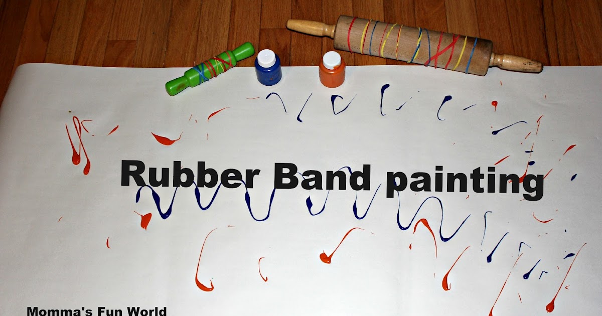 Momma's Fun World Rubber band painting