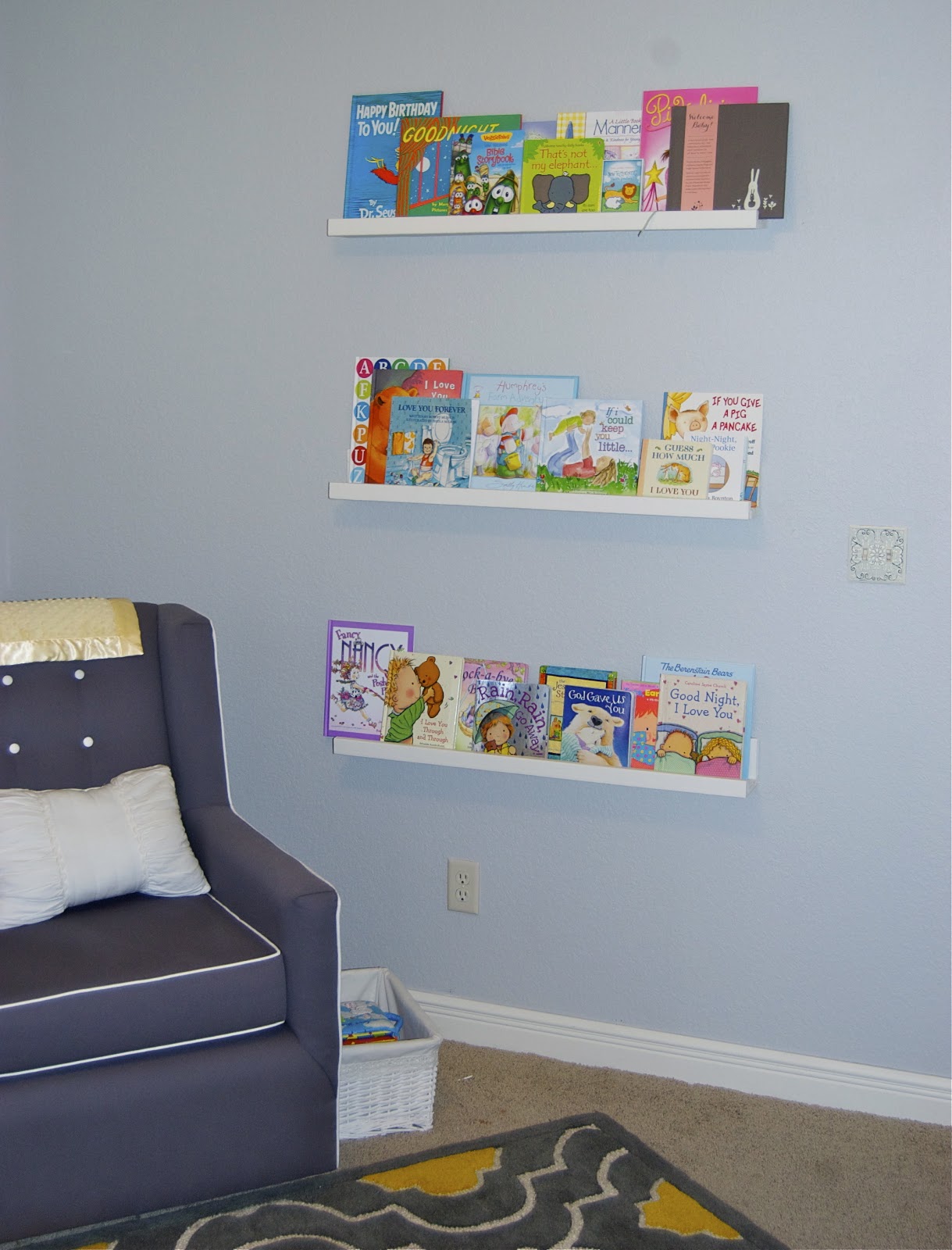 Our Life as Newlyweds Project Nursery, Part 3 DIY Floating Bookshelves