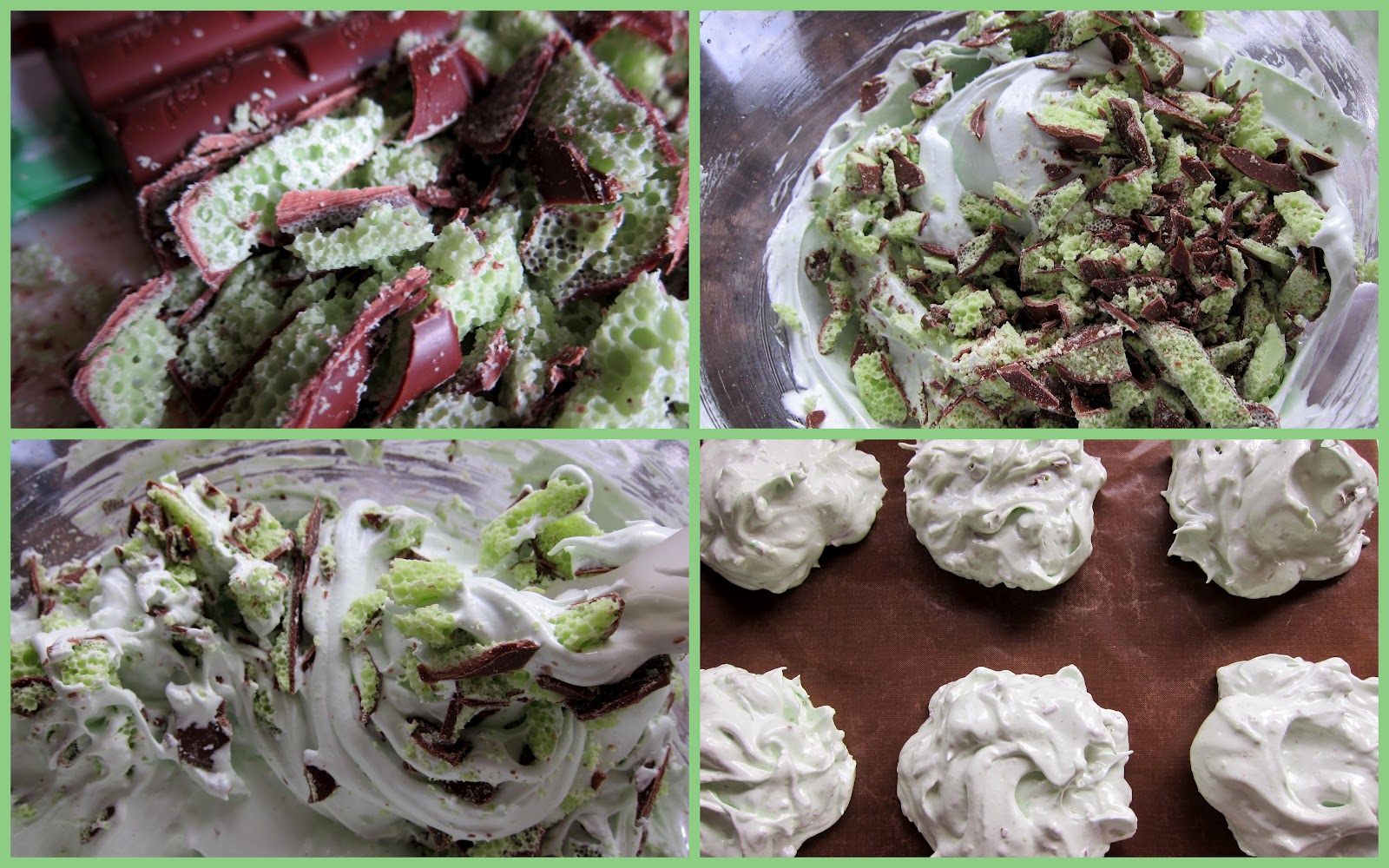 A little bit of heaven on a plate... Molten Mint Meringues recipe