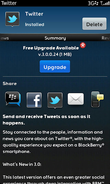 Twitter v3.0.0.24 for BlackBerry