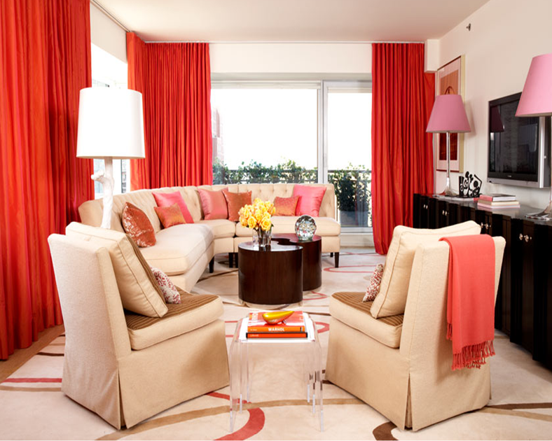 Diseño de salas color coral | Ideas para decorar, diseñar y mejorar tu