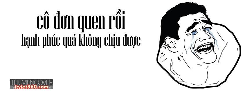 Ảnh bìa Facebook Troll chế "cô đơn quen rồi" - Cover FB timeline