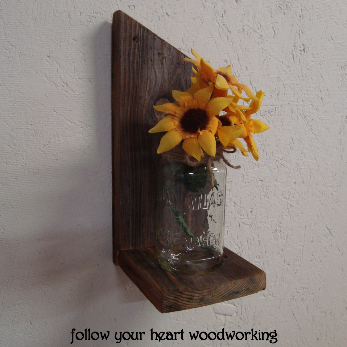 follow your heart woodworking Barn Board Jar Holders