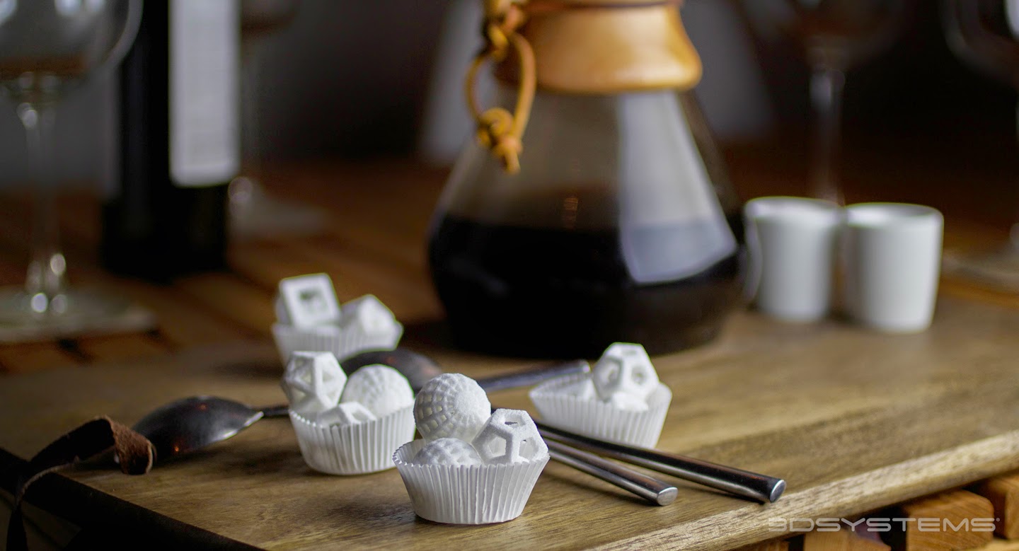 3Dプリンタで出来た角砂糖