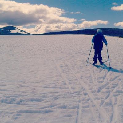 Skolavslutning och skidåkning Skidor