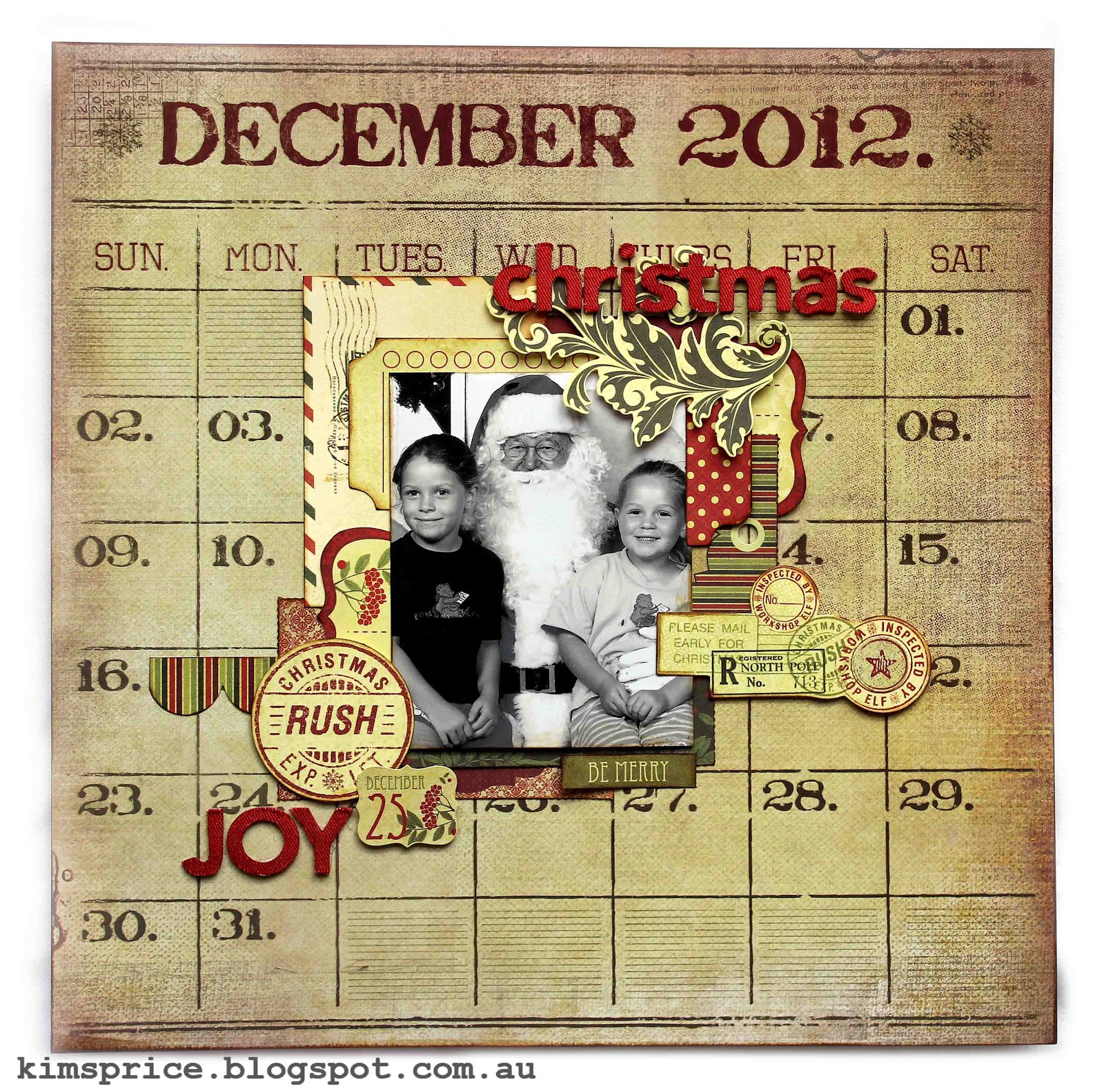 Scrapbook Calendar Pages
