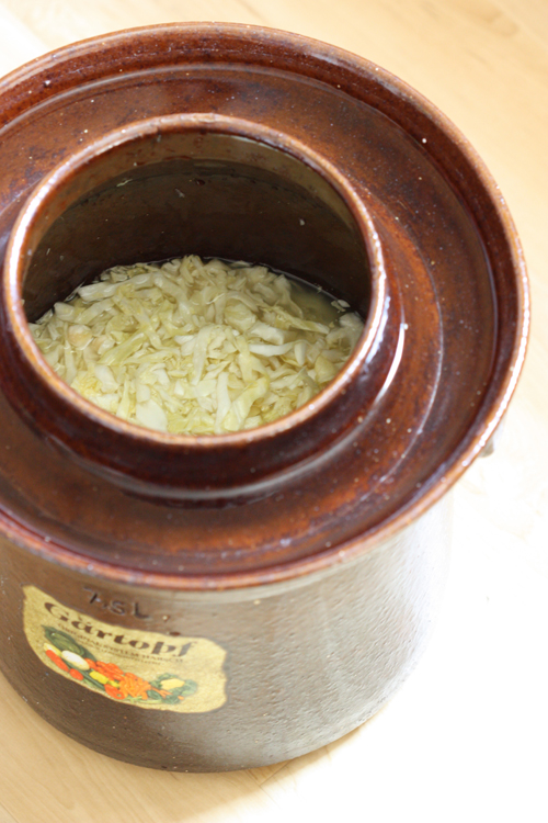 Homemade Sauerkraut (fermented in a ceramic crock) The Spunky Coconut