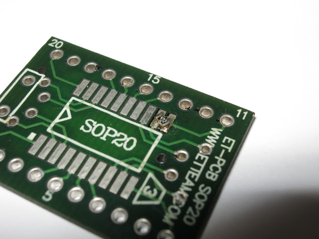 Surface mount resistor on a PCB