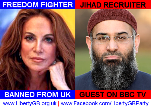 Liberty GB: freedom fighter banned from UK, jihad recruiter guest on BBC TV