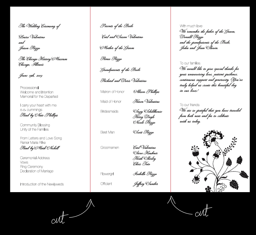 Wedding Programs Design Templates