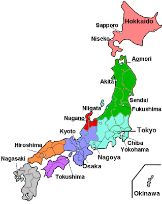 Japan Map Political Regional