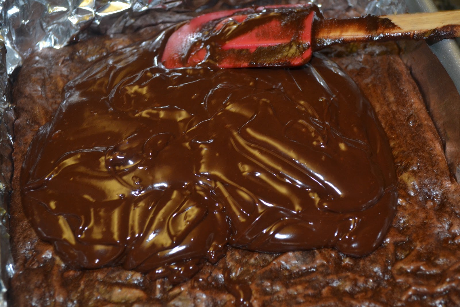 Live... Bake... Love... Mini Peanut Butter Cup Brownies with Chocolate