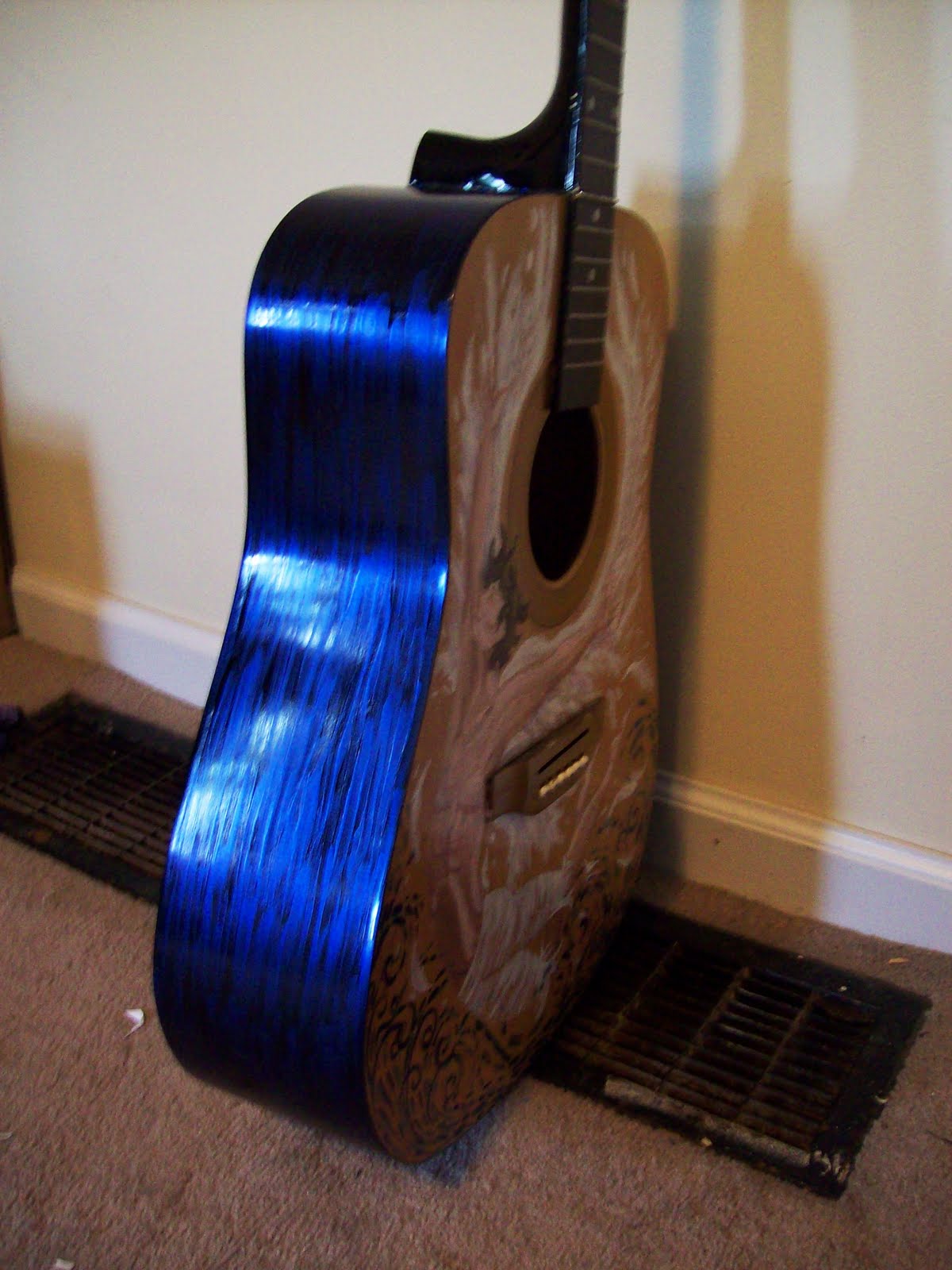 rtful pursuit Nail Polish Painted Guitar