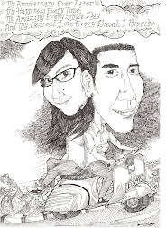 couple caricature;oyen n boyfriend