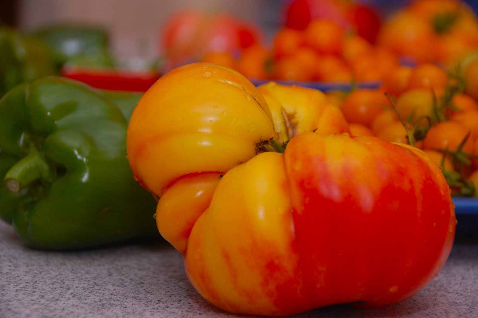 Four Green Acres Ruby Gold tomato sorbet Sweet!