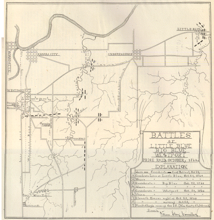 The 2nd Kansas State Militia and the Battle of The Blue: Maps The 2nd Kansas State Militia and the Battle of The Blue: Maps