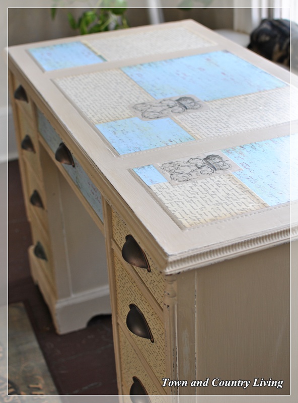Decoupage Desk Town & Country Living