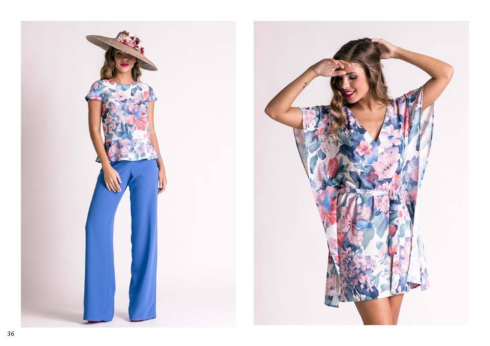 vestidos estampados cortos para boda