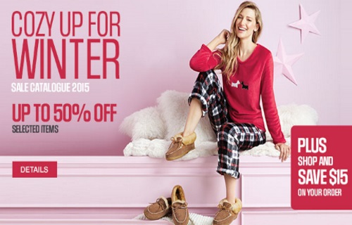 Sears Cozy Up For Winter Up To 50% Off + $15 Off Promo Code