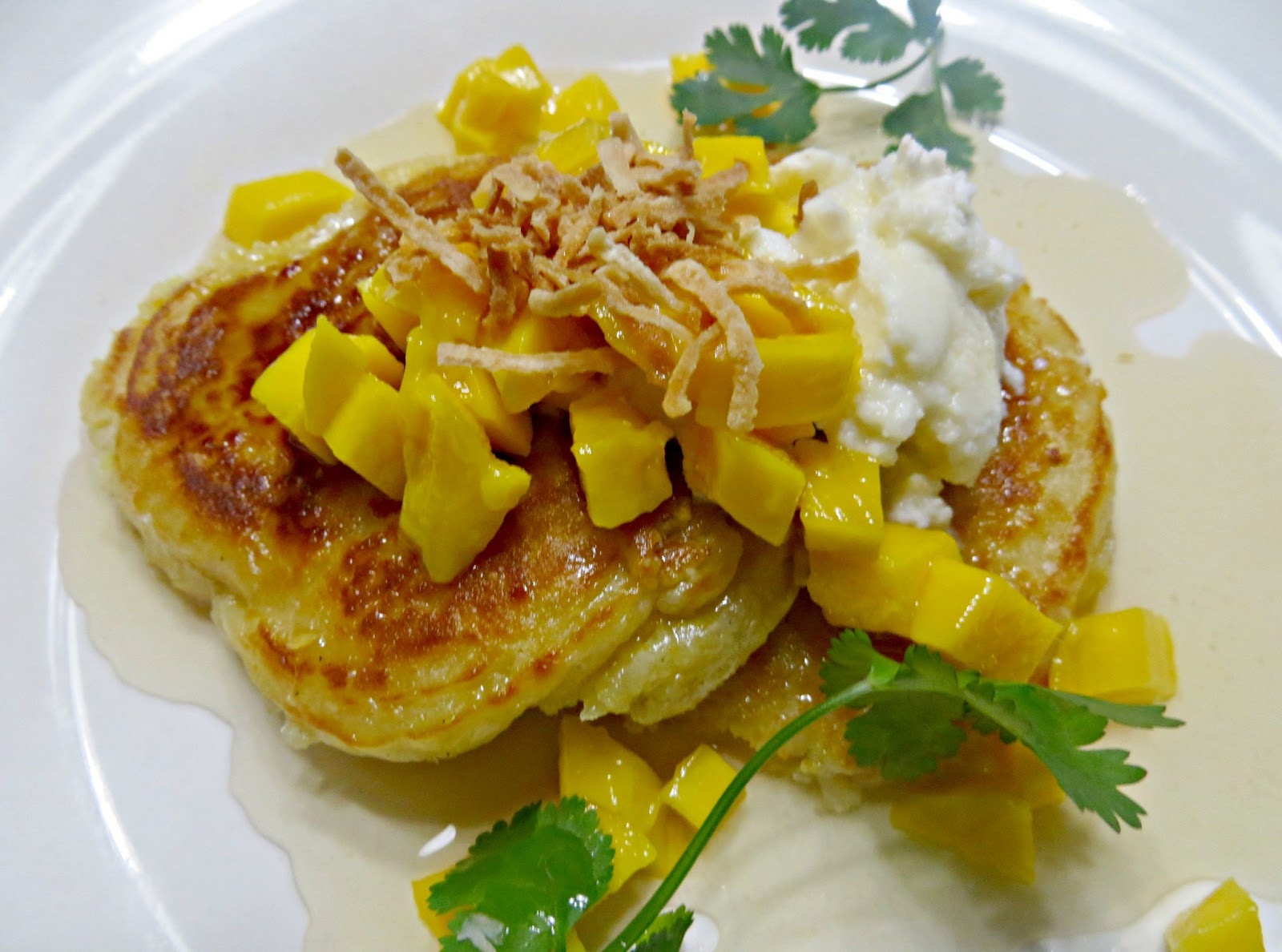 Coconut Pancakes with GingerLime Syrup