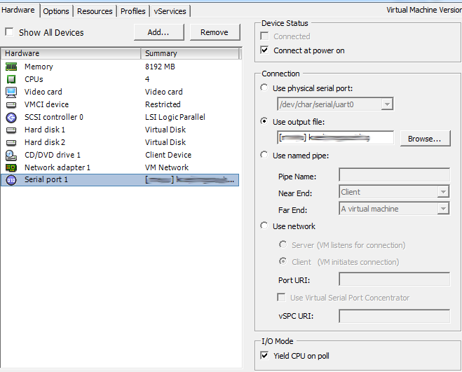 VMware ESXi How To Redirect a ESX Linux VM's Console Output to a File