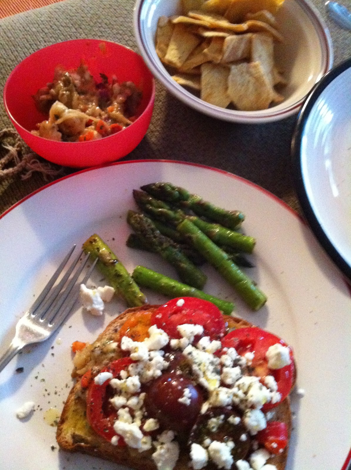 Cheesecakes and other things Tomato Open Face Sandwich with Roasted