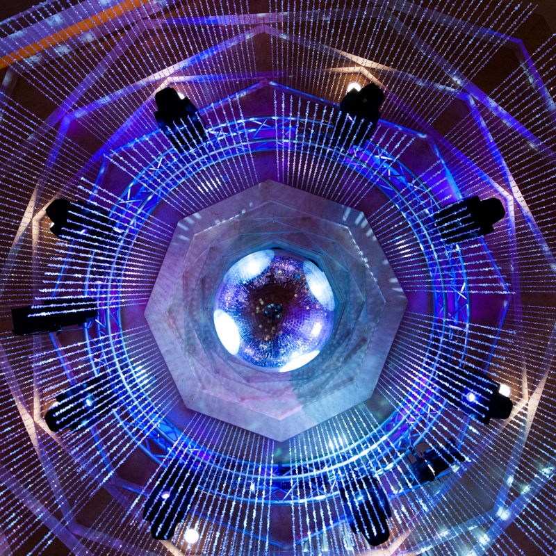Look Into The Light Anoush - Le Foyer ballroom chandelier view from below