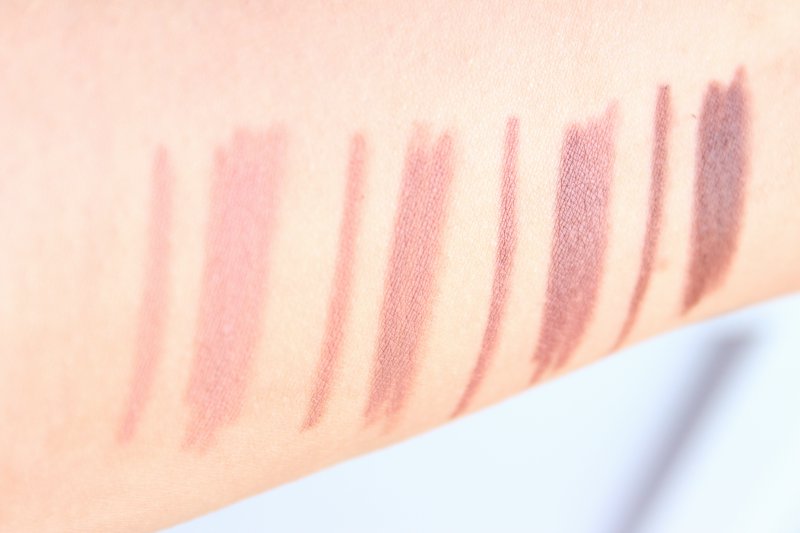 Clarins Nude Lipliner Pencils Review. ysl lip liner swatches. 