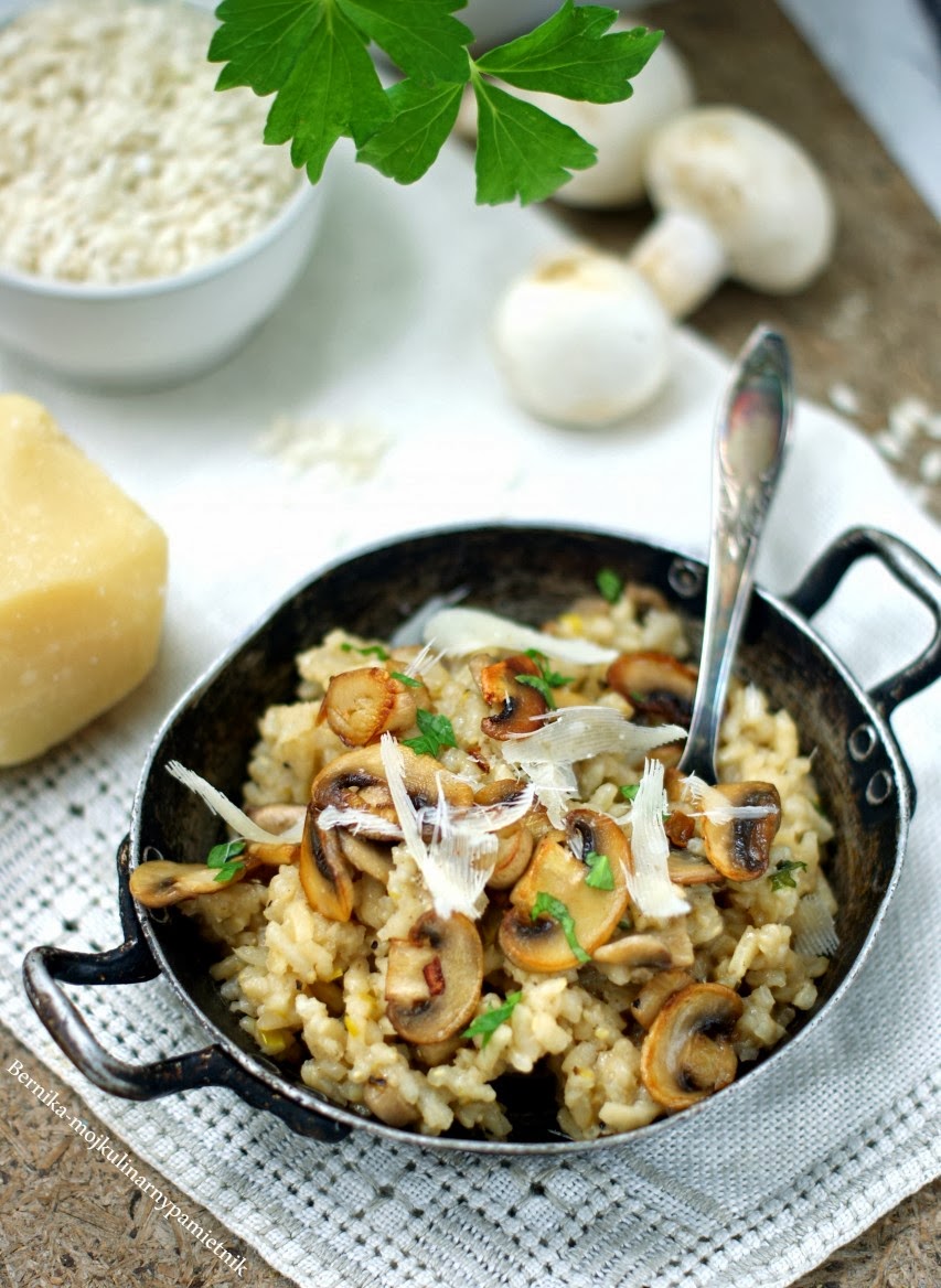 Risotto z pieczarkami Bernika mój kulinarny pamiętnik