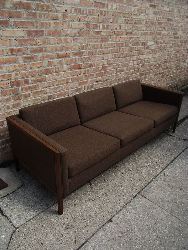 Vintage Ground Chocolate Mid Century Modern Style Sofa