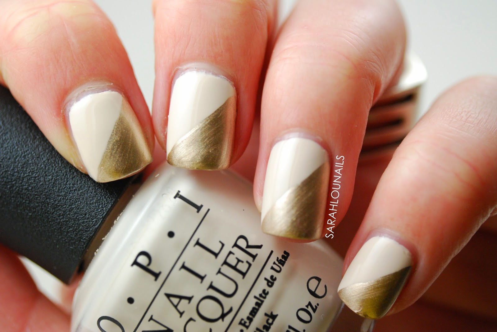Sarah Lou Nails: Gold Tip Nails!