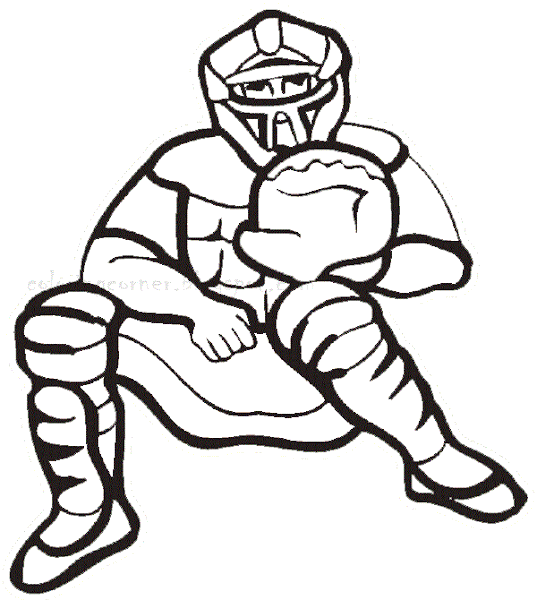 Baseball Catcher Coloring Pages free coloring pages for colorings net